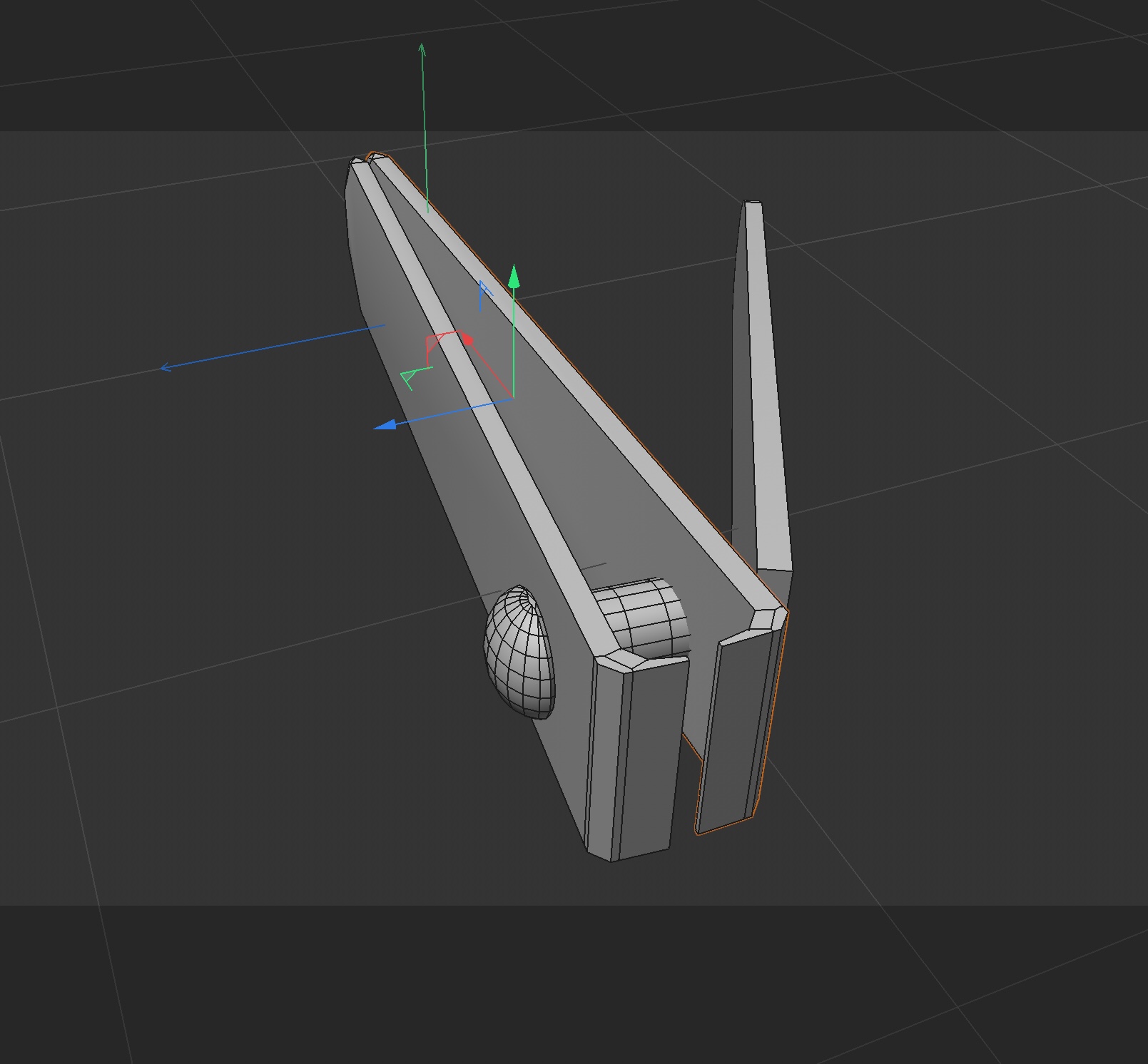 I created the lever and attached it to the main body.